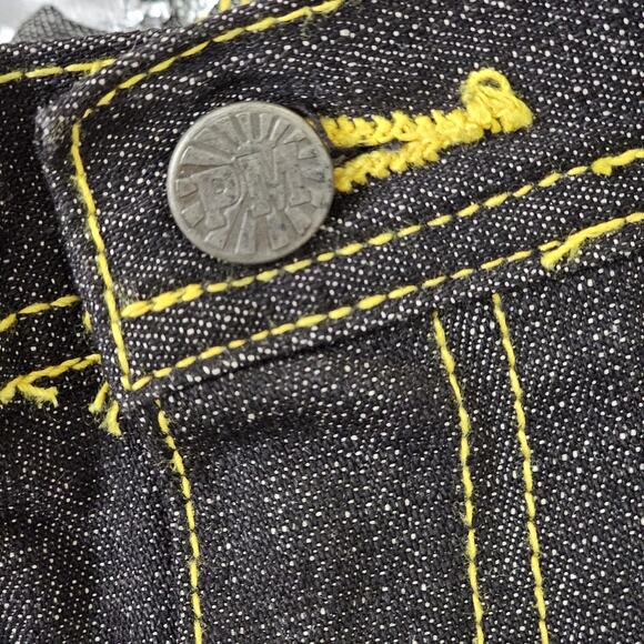 Y2K Vintage Project Mayhem Baggy Embroidered One Pride Jeans 38 X 32 Dark Wash - Picture 11 of 16